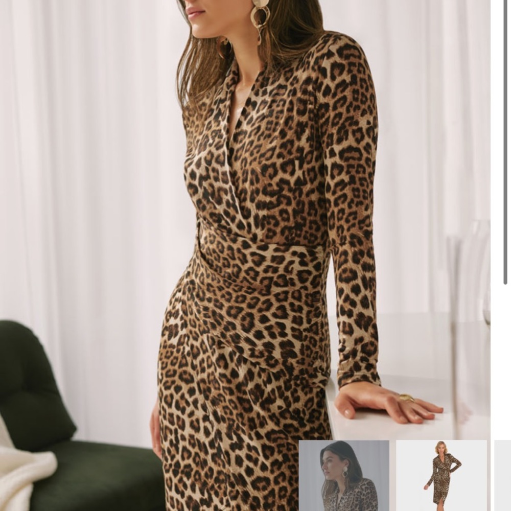 Joseph Ribkoff leopard print wrap dress